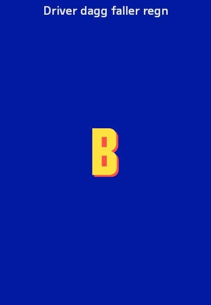 Driver dagg faller regn