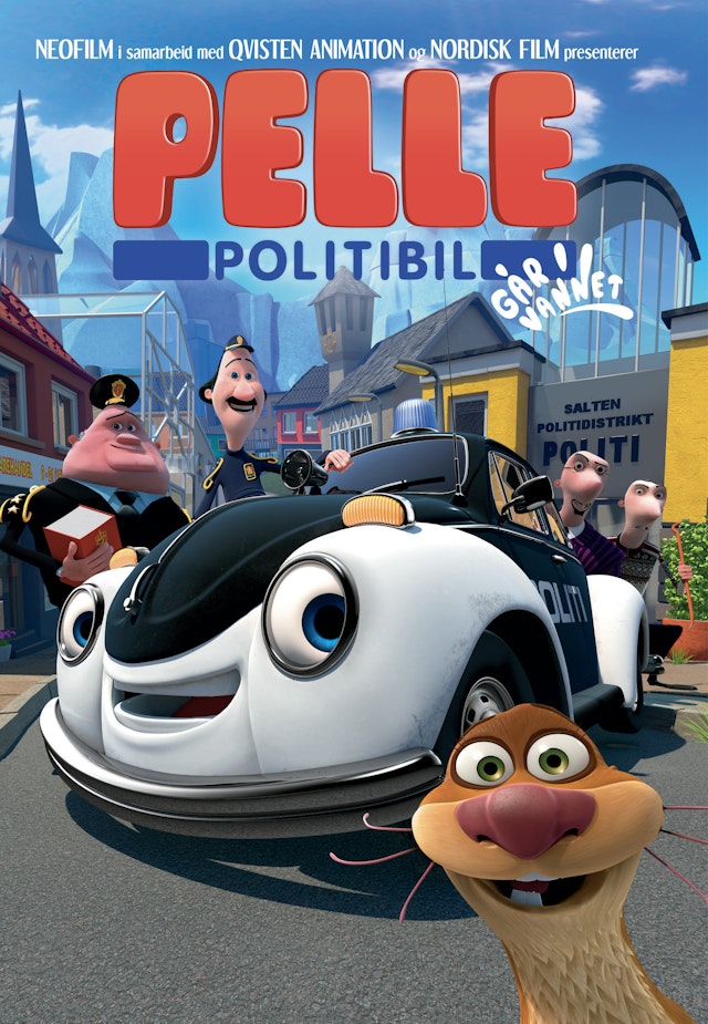 Pelle Politibil går i vannet