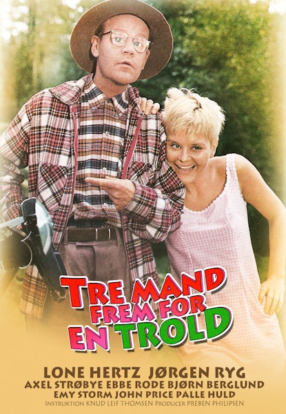 Tre mand frem for en trold