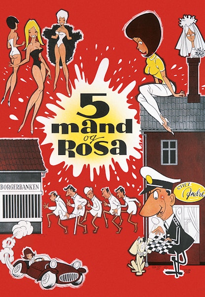 5 mand og Rosa